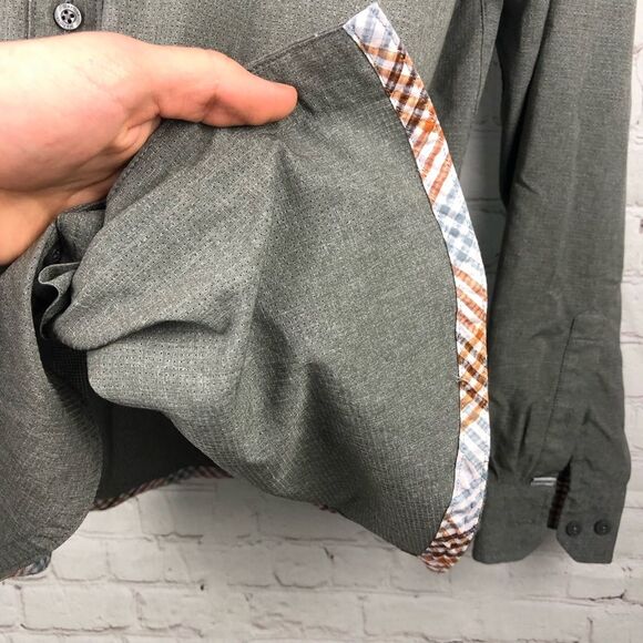 Marmot Gray Long Sleeve Button Up Men's Sz XL - Picture 7 of 9